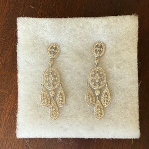 Elegant Nadri Silver Chandelier Earrings. Perfect.